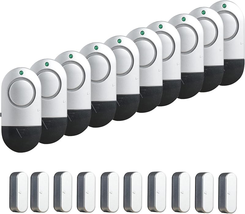 Door Window Alarms, 120 DB Door Alarms for Kids Safety, Door Chime Alarm for Store Pool (10 Pack) — safety door alarm
