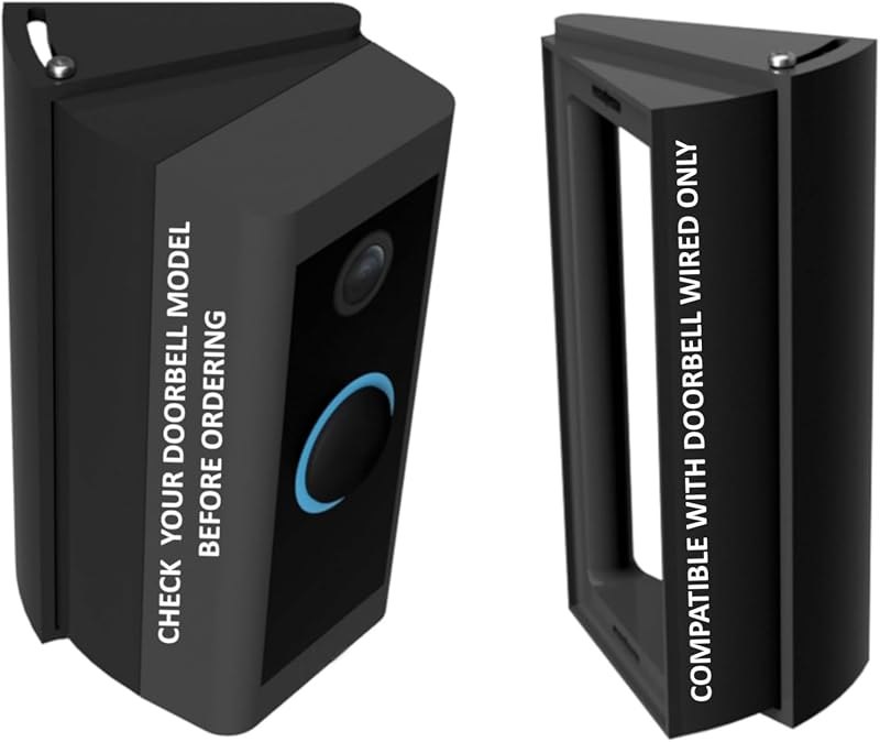 Adjustable 20 to 45 Degree Doorbell Angle Mount Compatible with Video Doorbell Wired (Model 5AT3T5) Replacement Angle