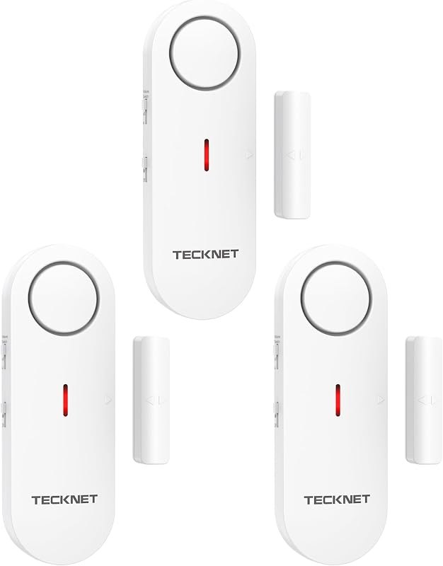 TECKNET Door Alarms for Kids Safety, Window Alarm Pool Alarms Door Alarm for Home Security, 2-in-1 Alarm & Chime
