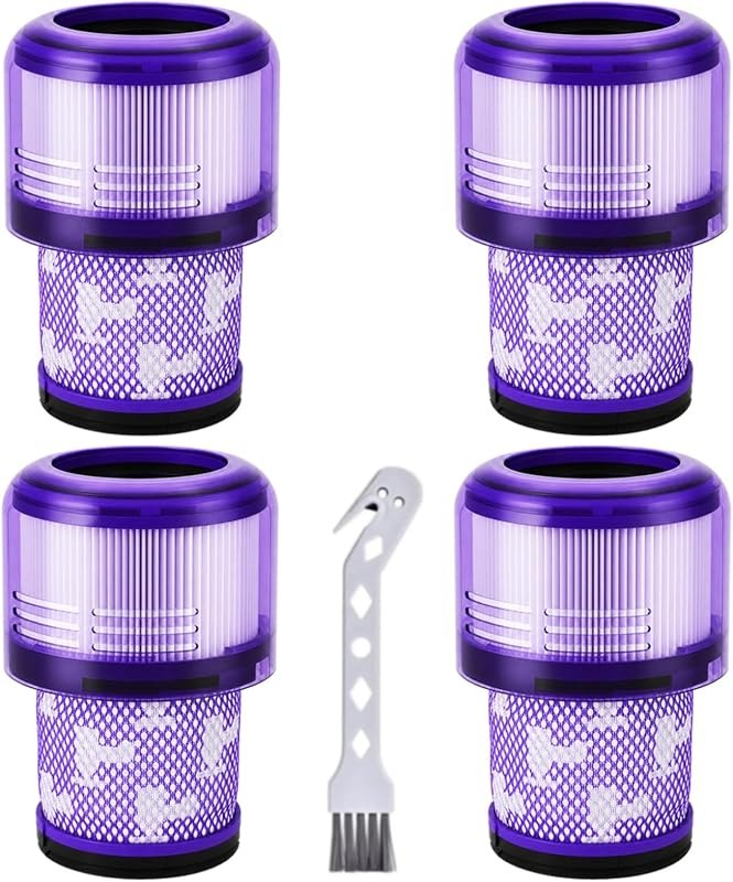 4 Pack V11 V15 Filter Replacement for Dyson V11 V15 Cordless Vacuum Cleaner — dyson v11 torque drive for dyson v11