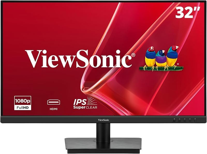 ViewSonic VA3209M 32 Inch 1080p IPS Computer Monitor, Full HD, HDMI VGA, PC — 32 inch 4K 120Hz monitor for inch 120hz