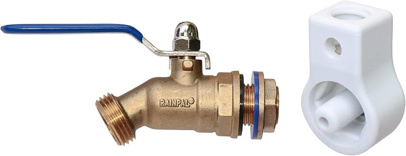 RBS008T LF Brass Rain Barrel Spigot (½” NPS, Full Port, LF Compliant, Quarter Turn Ball Valve With Plastic Wrench/Nut