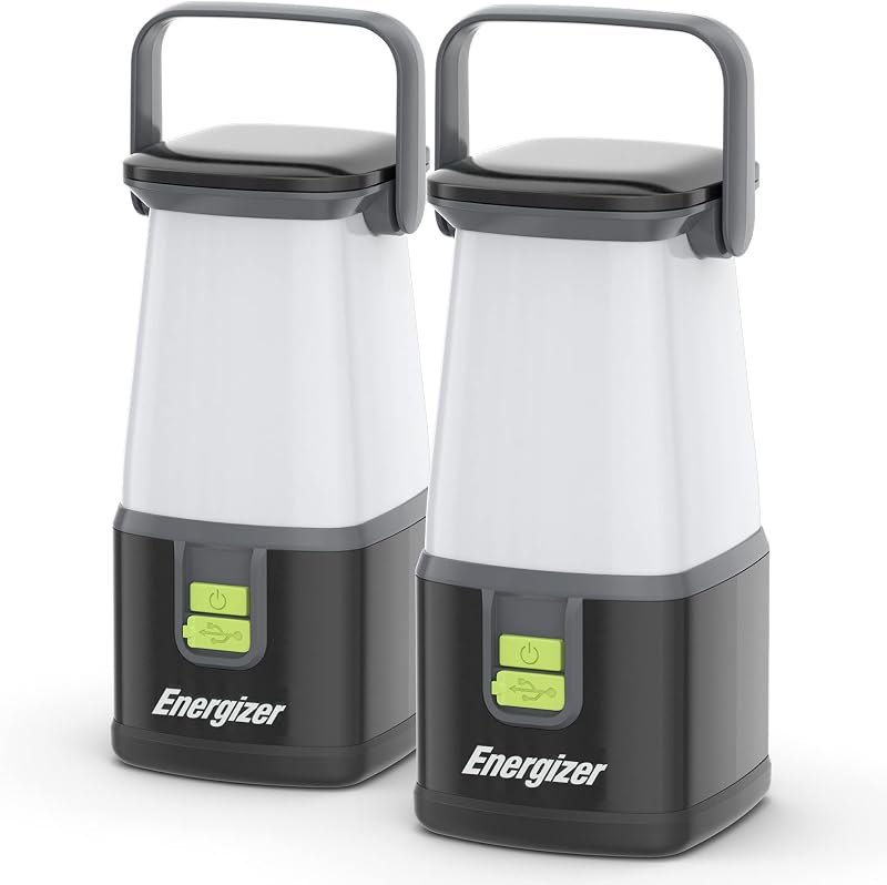 Energizer LED Camping Lantern 360 PRO (2-Pack), IPX4 Water Resistant Tent Light, Ultra Bright Battery Powered Lanterns