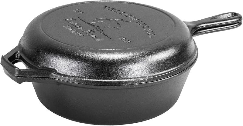Lodge Yellowstone Cast Iron 2-in-1 Combo Cooker, 10.5 Inches — cast iron skillet for cast iron skillet