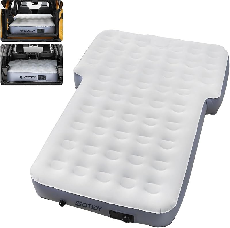65''SUV Air Mattress Pad for SUV Trunk, 10 Inch Ultra-Thick Inflatable Car Mattress SUV, SUV Air Mattress Camping Bed