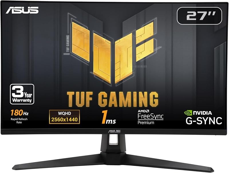 ASUS TUF Gaming VG27AQ3A 27 Inch 1440p 180Hz G-SYNC Gaming Monitor — 34 inch 1440p ultrawide for inch 1440p ultrawide