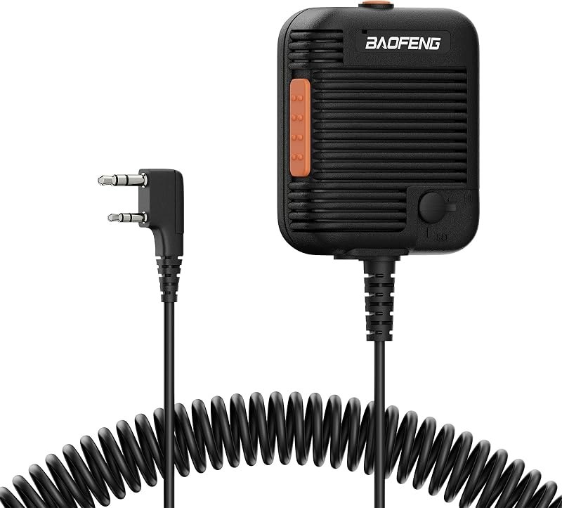 BAOFENG UV-5R Tactical Speaker Microphone Volume Adjustable Handheld for GMRS 5RM Ham Radio DM-32 UV-17H GPS Walkie