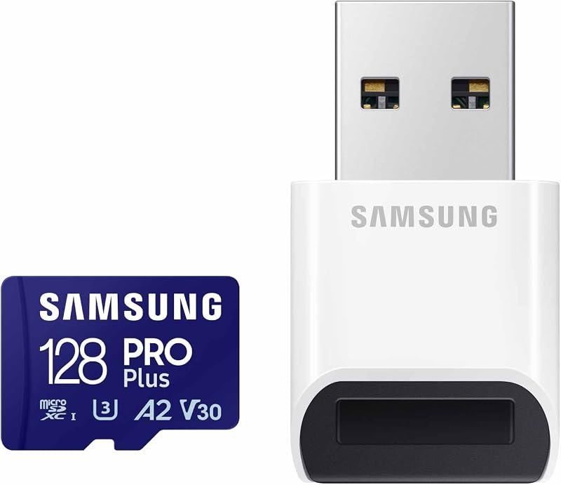 PRO Plus 128GB microSDXC Memory Card + Reader, Up to 180 MB/s — Samsung EVO for microsd card