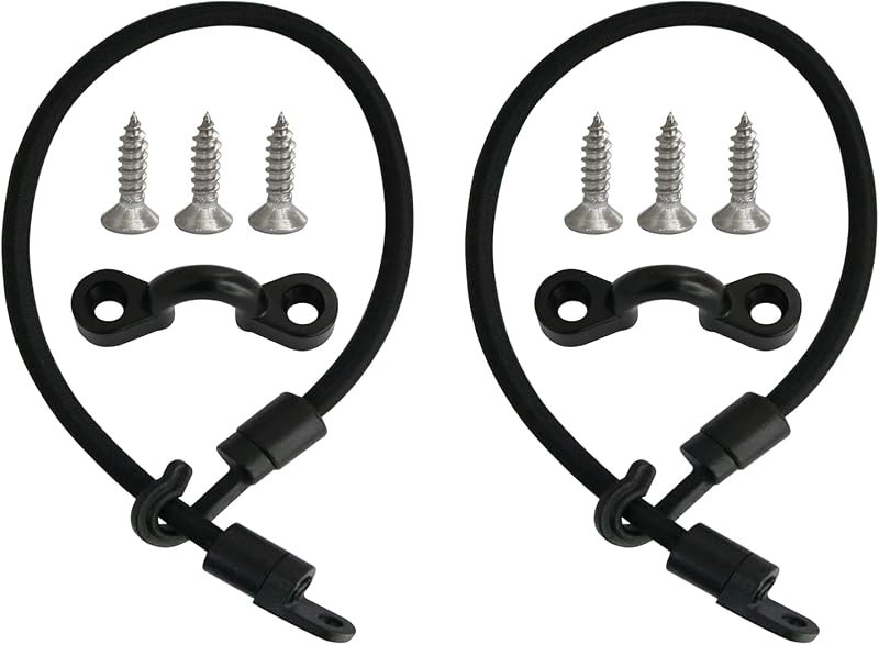 Deck Mount Connector 2PCS Elastic Rope Bungee Rod Strap Holders with Screws for Fishing Boat Kayak Strap Rod Hold Down