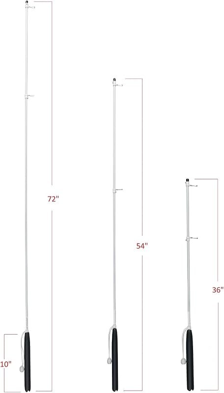 South Wind Designs Premium Boat Rod Holder Flag Pole with Rotating Mounts — fiberglass fishing rod holder for