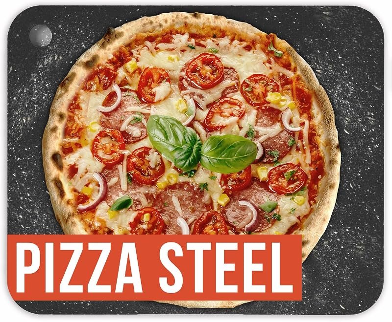 Chef Pomodoro 16 Inch Pizza Steel for Oven, Seasoned Baking Steel for Oven — baking pizza steel for baking pizza steel