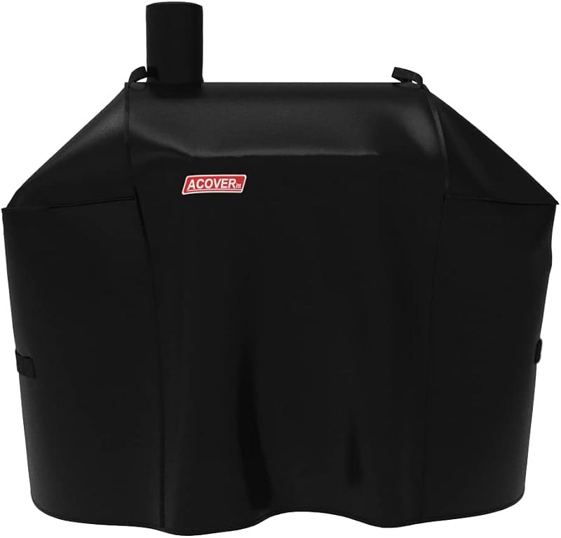 Offset Smoker Cover, Waterproof Grill Cover, 56.5 inch Black Fits Expert Grill — grill wind guard for grill wind guard