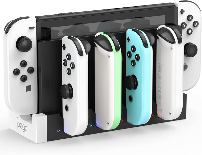 Switch 1 &OLED Controller Charger Dock, FYOUNG Charging Dock for Switch OLED, 4 in 1 Portable Fast Charger Staion for