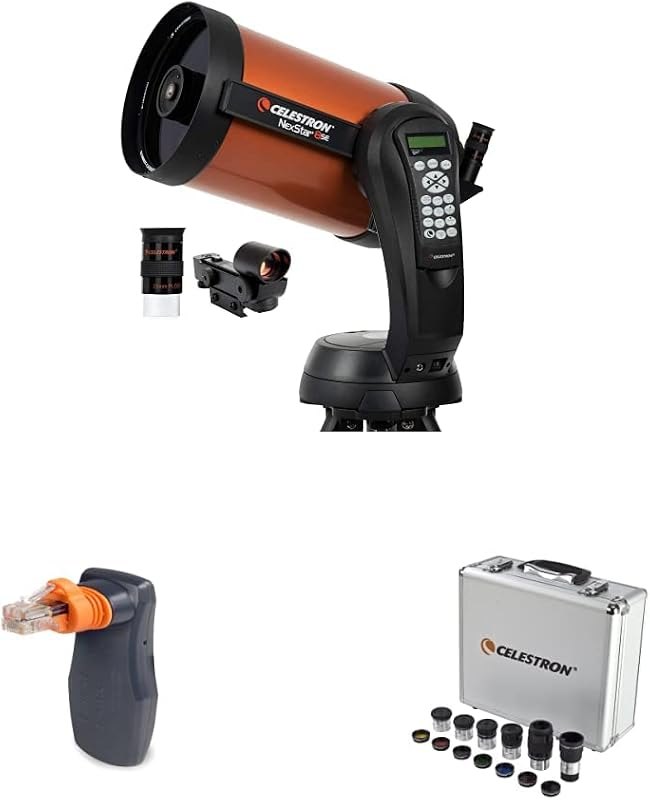 Celestron NexStar 8SE Computerized Telescope Bundle with Eyepiece Kit, WiFi Module, and Accessories — Beginner