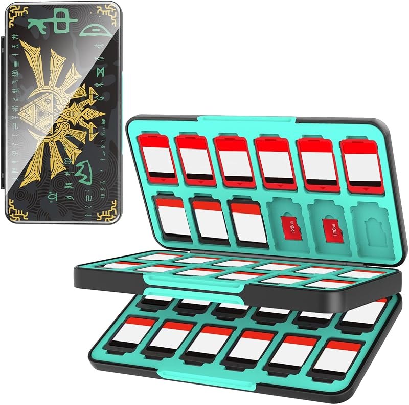 Switch Game Card Case for Nintendo Switch/Switch OLED/Switch Lite, Gradient Color Lining Games Card Holder with 48