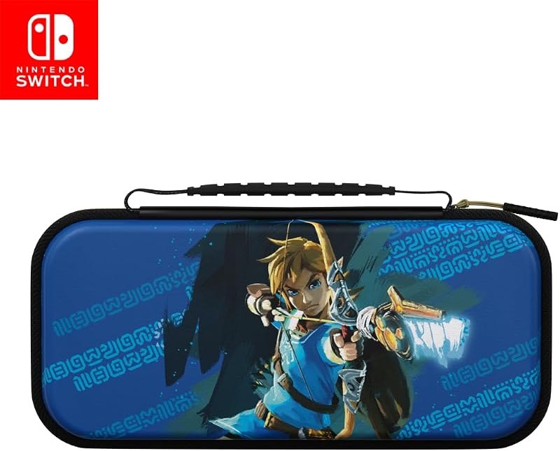PDP Nintendo Switch Travel Case Plus GLOW with Wrist Strap, Built-in Stand & Game Storage Pockets, Licensed for Switch