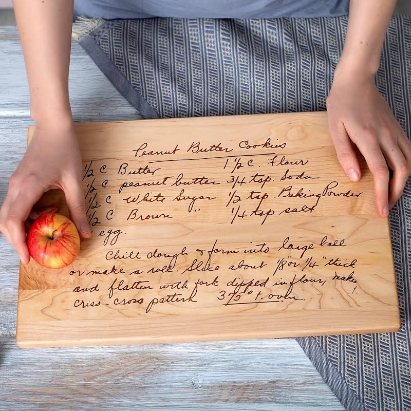 Forest Decor Personalized Recipe Cutting Board, Mom & Grandma Keepsake, Family Recipe Engraved, Mother's Day &