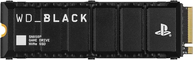 WD_BLACK 1TB SN850P NVMe M.2 SSD Officially Licensed Storage Expansion for PS5 Consoles, up to 7,300MB/s, with