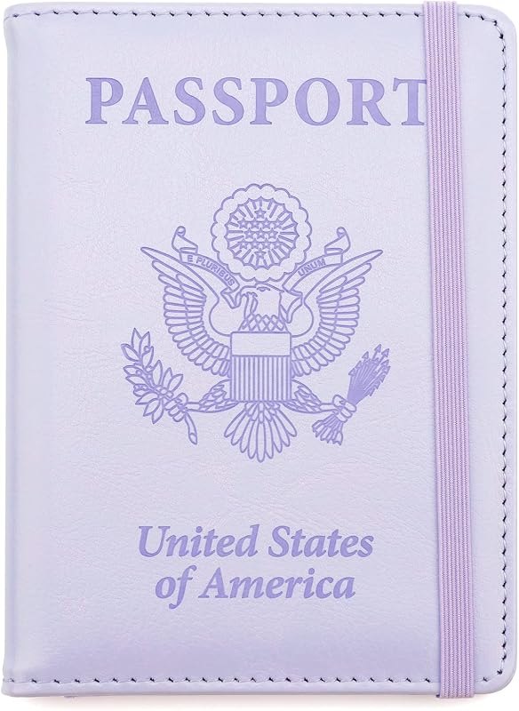 Passport Holder for Travel, Leather Passport Cover Wallet Case RFID Blocking Passport Book Holders for Travel Women