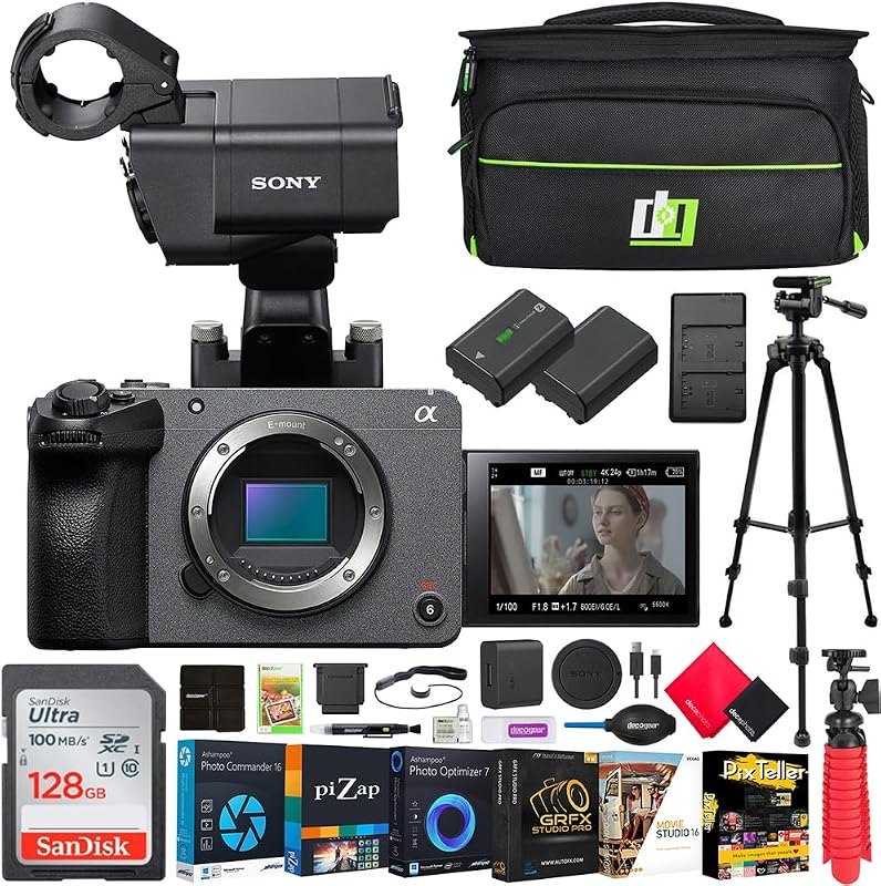 Cinema Line FX30 Super 35 Interchangeable Lens Camera Body with XLR Top Handle Unit ILME-FX30 Filmmaker Bundle with