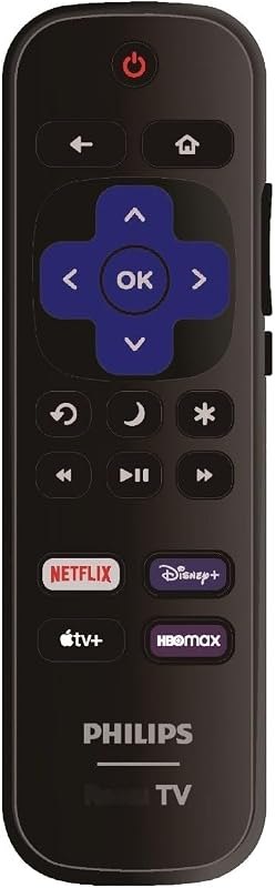 Replacement Remote Control Compatible with All Philips Roku TV Smart TVs【Only Works with Philips Roku TV, Not for Roku