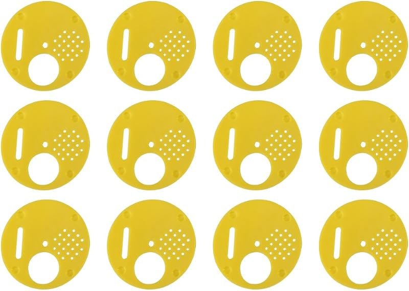 12Pcs Beehive Entrance Discs Adjustable Beehive Door Gates for Beekeeping Plastic 6.8cm (2.67inch) Round Entrance Hole