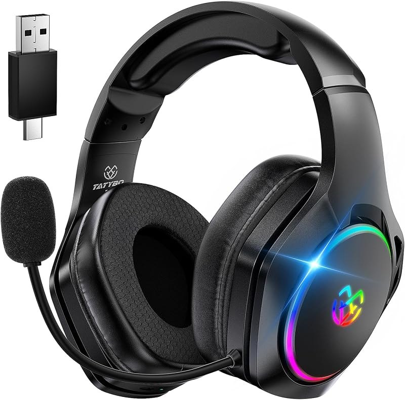 Tatybo Wireless Gaming Headset for PS5 PC, Dual Mode, Low Latency, Black — Pico 4 Ultra VR headset for pico ultra