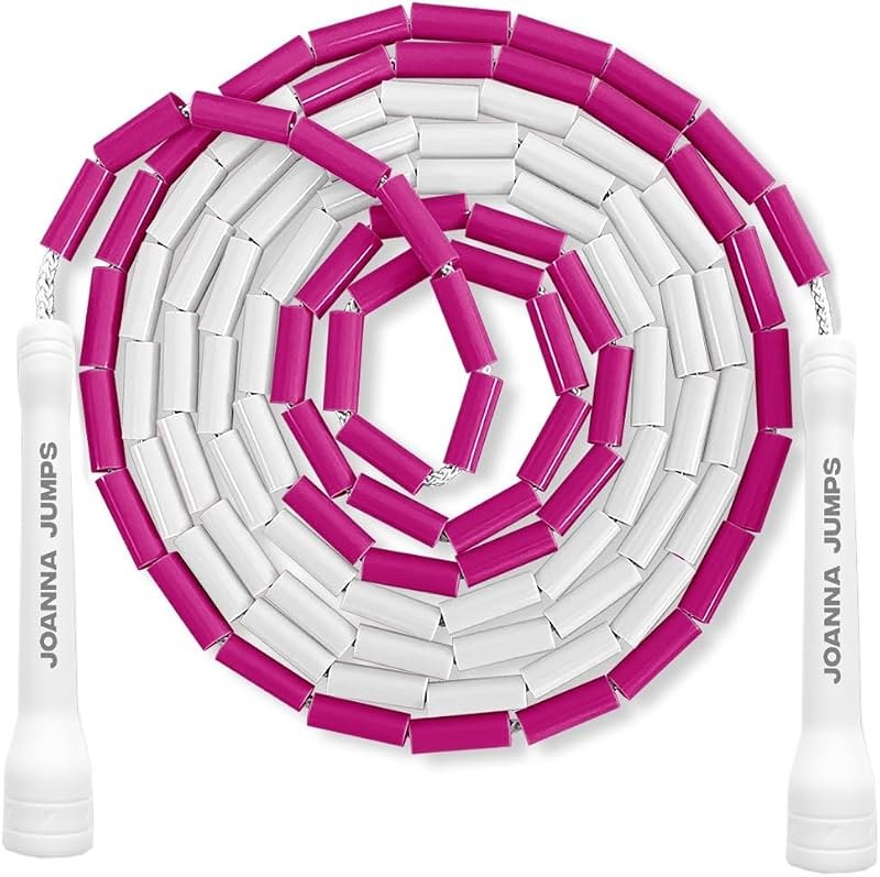 Segmented Jump Rope for Fitness and Exercise - Adjustable Jump Ropes with Plastic Handles - Tangle-Free Skipping Rope