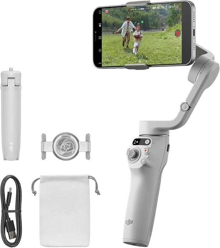 DJI Osmo Mobile 6, 3-Axis Phone Gimbal, Object Tracking, Built-in Extension Rod, Portable and Foldable, Gimbal