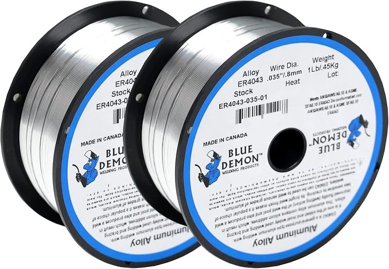 Blue Demon ER4043 X .035 X 1LB X 2 Pack MIG/GMAW General Purpose Aluminum Welding Wire, All Position with Silicon