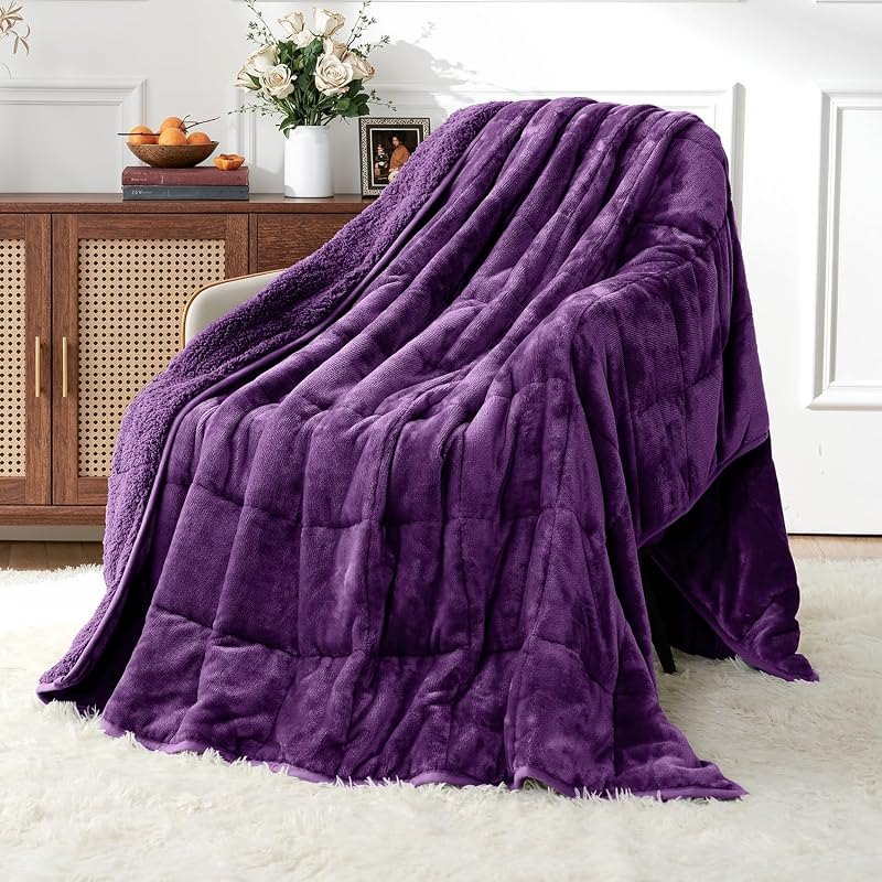 Uttermara Weighted Blankets for Adults Queen Size, 15lbs 60x80 inches — weighted blanket for tall people for weighted