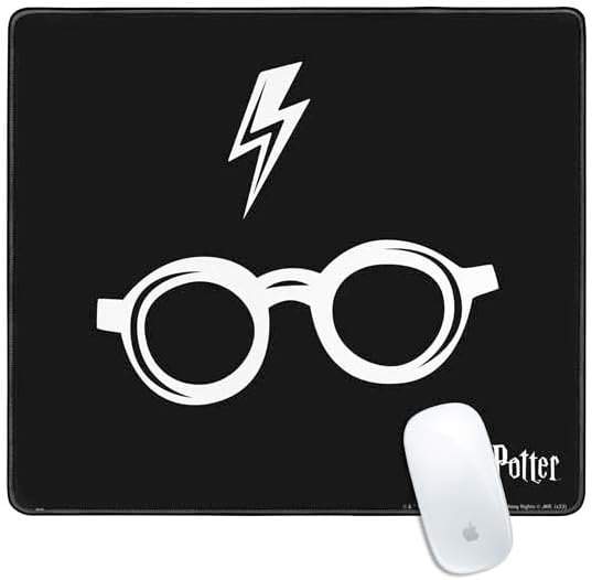 Skinit Medium Gaming Mouse Pad - Officially Licensed Harry Potter Scar and Glasses Design with Stitched Edges