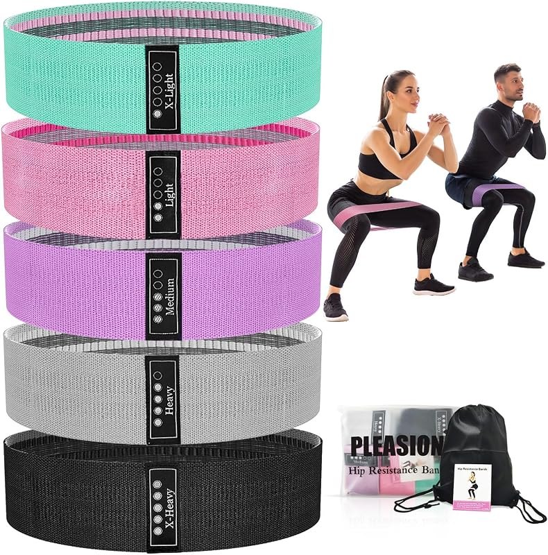Fabric Resistance Bands for Working Out, 5 Levels Booty Bands for Women Men, Cloth Workout Bands Resistance Loop