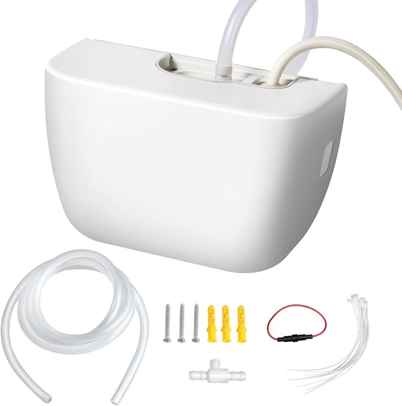 Mini Split Condensate Pump, 100-240V White AC Hvac Silent Condensate Pump, <19dB(A), 50/60Hz, External Wall Mount