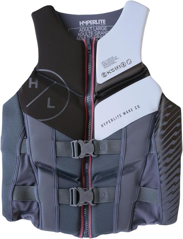 HyperLite Men's Elite Life Jacket - US Coast Guard Approved Level 70 Buoyancy Aid, Great for Any Water Sports Activity