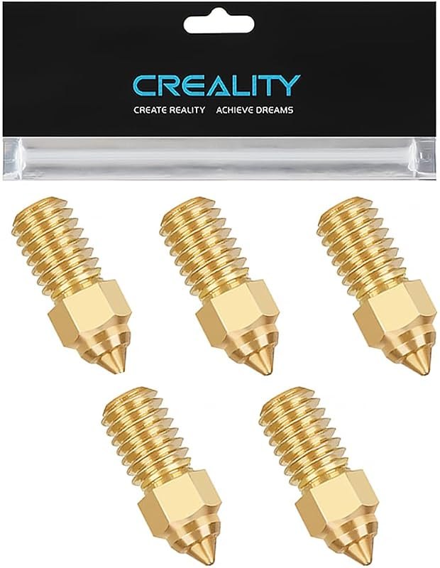 Official Creality Ender 3 V3 SE Nozzles 0.4mm 5PCS High-Speed Brass Nozzles 3D Printer Accessories M6 Hotend Extruder