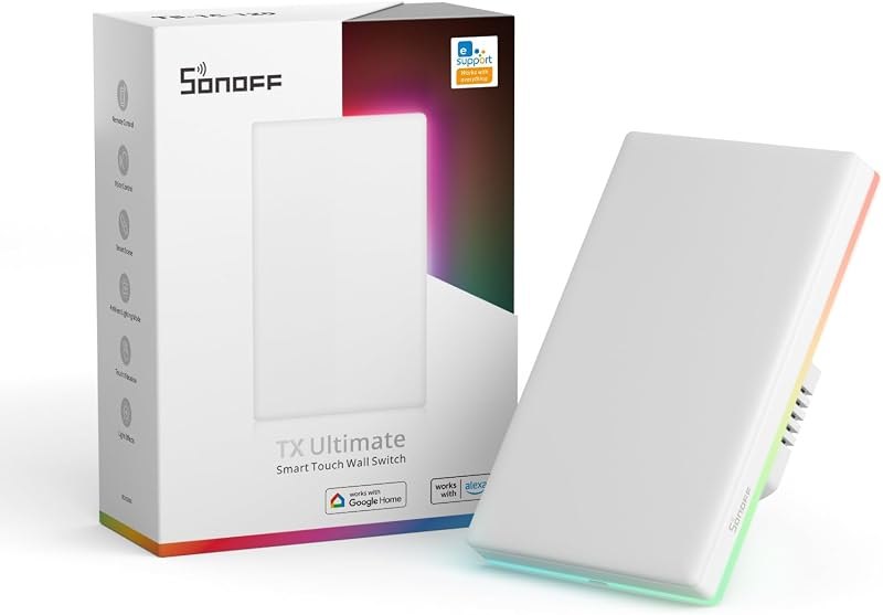 SONOFF Smart Light Switch, 2.4GHz WiFi Alexa Light Switch, Works with Alexa Google Home Brilliant Smart Switch, T5 1