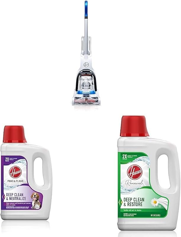 Hoover PowerDash Pet Compact Carpet Cleaner, Shampooer Machine & Paws & Claws Deep Cleaning Carpet Shampoo with