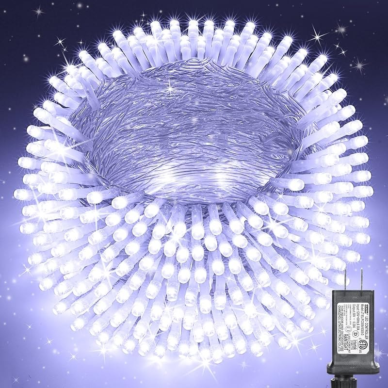 175Ft Christmas Lights Outdoor, 500 LED Christmas String Lights with 8 Modes, Timer, Waterproof Fairy Twinkle Light