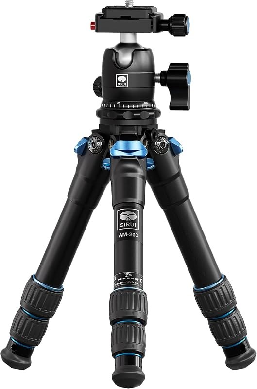 SIRUI AM-203 Aluminum Mini Travel Tripod, B00K Ball Head, 360° Panoramic — photography tripod for photography tripod