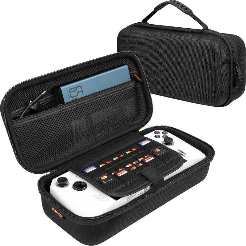 ButterFox Large Carry Case Bag For ASUS Rog Ally Handheld 2023 and Rog Ally X with Built-in Stand, Fits Charger, Large