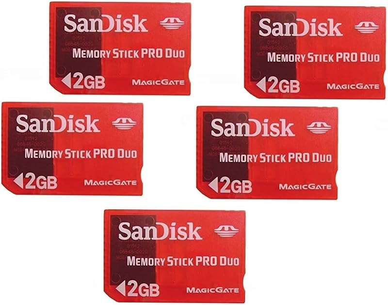 Memory Stick for Sony PSP/Camera Memory Card SDMSG-2048 2GB MS PRO Duo Gaming Card (Pack of 5) — PlayStation Portable