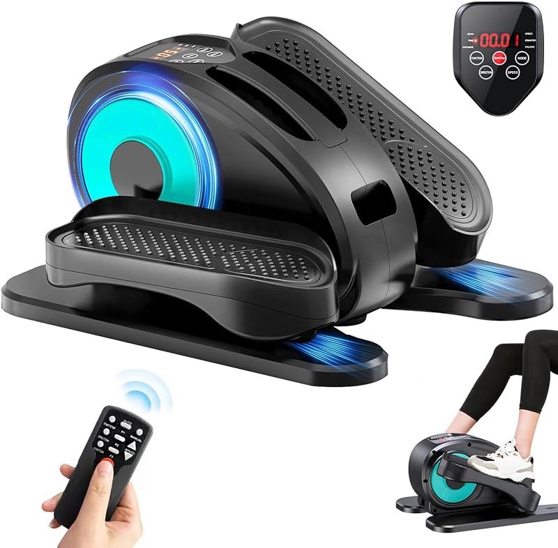 Under Desk Elliptical, Electric Foot Pedal Exerciser, Fully Assembled Seated Elliptical, Compact Portable Elliptical