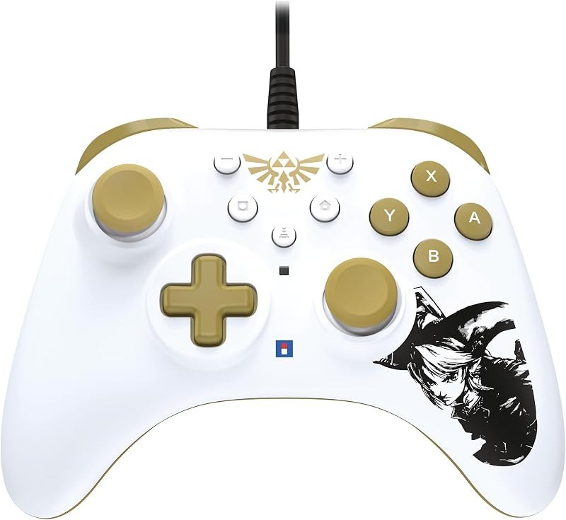 HORI Nintendo Switch HORIPAD Turbo (The Legend of Zelda) Ergonomic Wired Controller Pad - Offically Licensed by