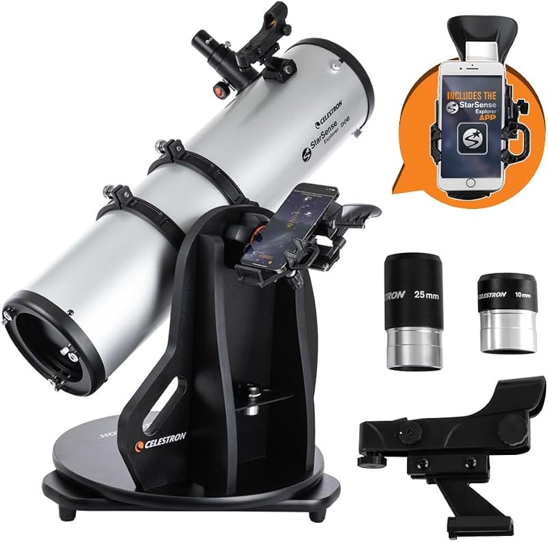 Celestron StarSense Explorer 150mm App-Enabled Tabletop Dobsonian Telescope — Rocket Launch Telescope for rocket