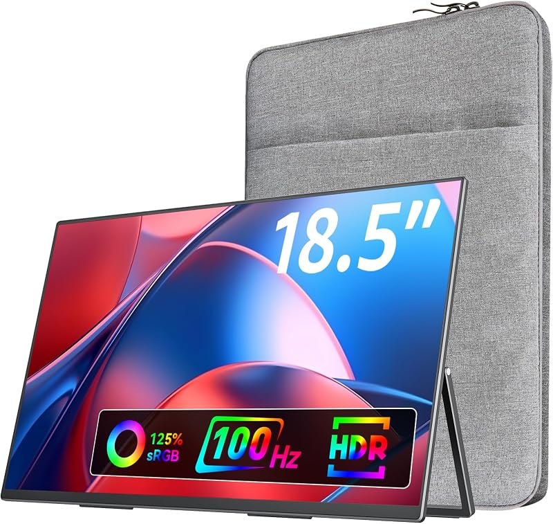 VisionOwl Portable Monitor for Laptop, IPS USB-C HDMI Travel Second Monitor for MacBook Pro Air, PC, PS5, Xbox