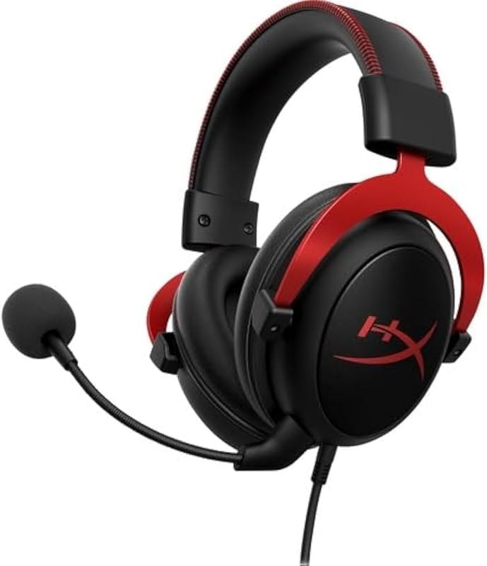 Cloud II - Gaming Headset, 7.1 Surround Sound, Memory Foam Ear Pads, Durable Aluminum Frame, Detachable Microphone