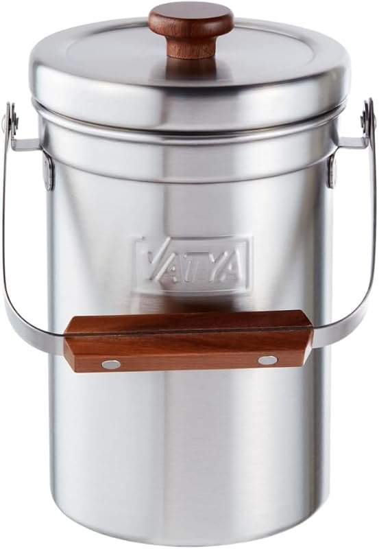 Stainless Steel Kitchen Compost Bin - NO Filter Countertop Composter, Composting Bucket, Counter Top Small Indoor Food
