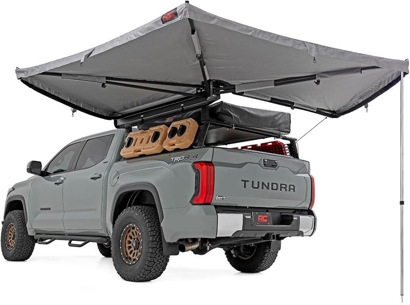 Rough Country 270-Degree Awning - Fits Drivers Side, Full Coverage Shade for Trucks, SUVs, and Off-Road Vehicles
