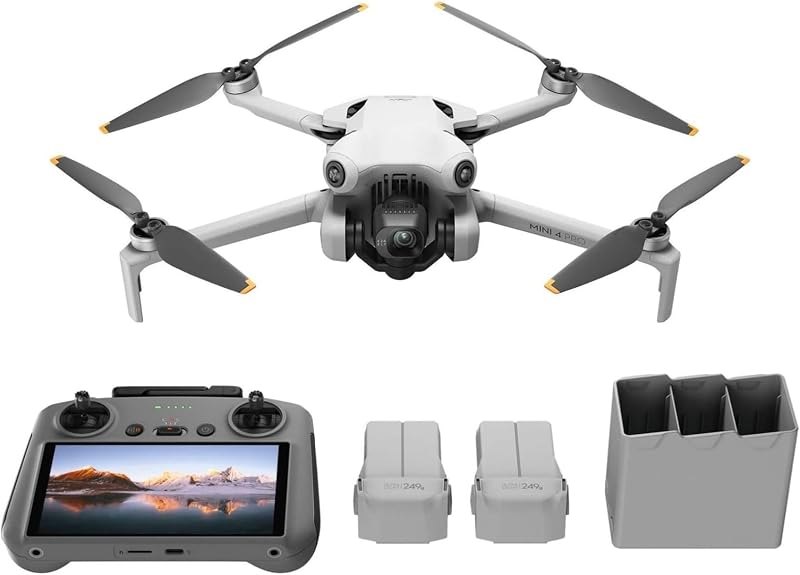 Mini 4 Pro Fly More Combo with DJI RC 2, Drones with Camera for Adults 4K, Under 0.549 lbs/249 g, 3 Batteries for up